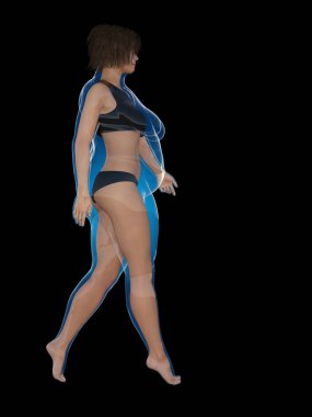 Kavramsal şişman kilolu illüstrasyon