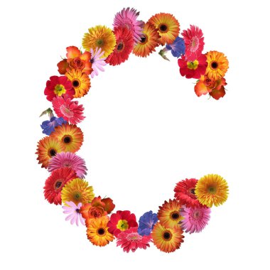 Çiçek yazı tipi tasarım