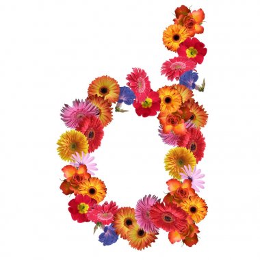 Çiçek yazı tipi tasarım