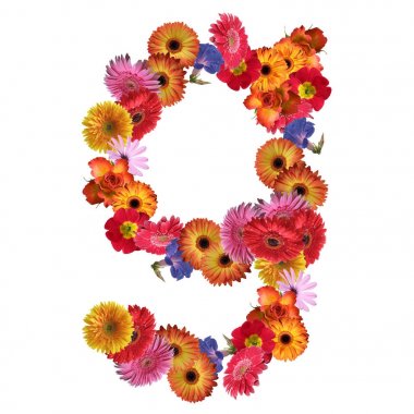 Çiçek yazı tipi tasarım