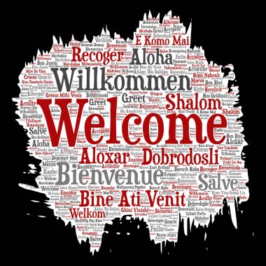Hoş geldiniz uluslararası kelime bulutu 