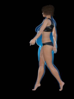 Kavramsal şişman kilolu illüstrasyon