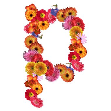 Çiçek yazı tipi tasarım