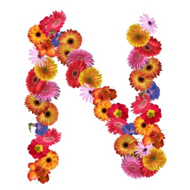 Çiçek yazı tipi tasarım