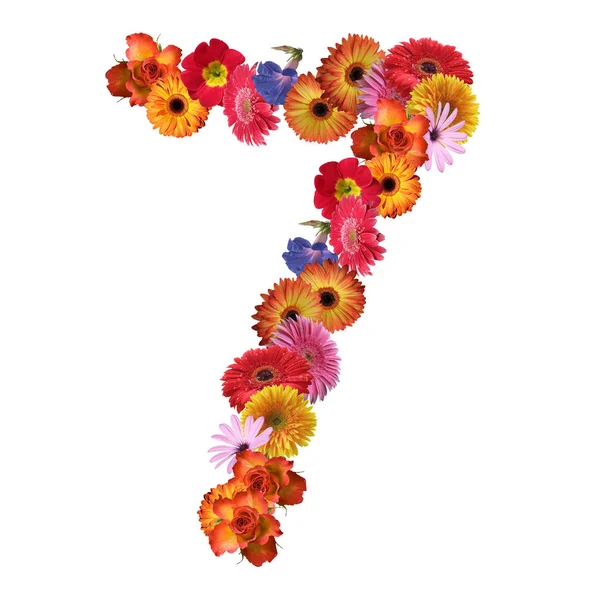 Wzór kwiatowy czcionki — Zdjęcie stockowe