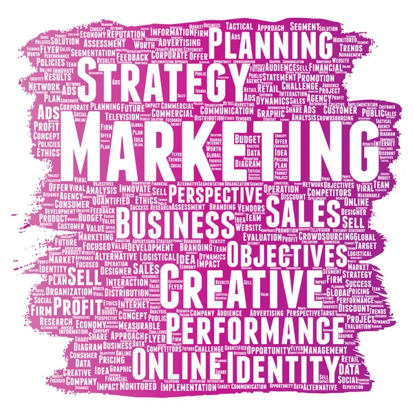 Konzeptionelle Marketing Word Cloud — Stockfoto