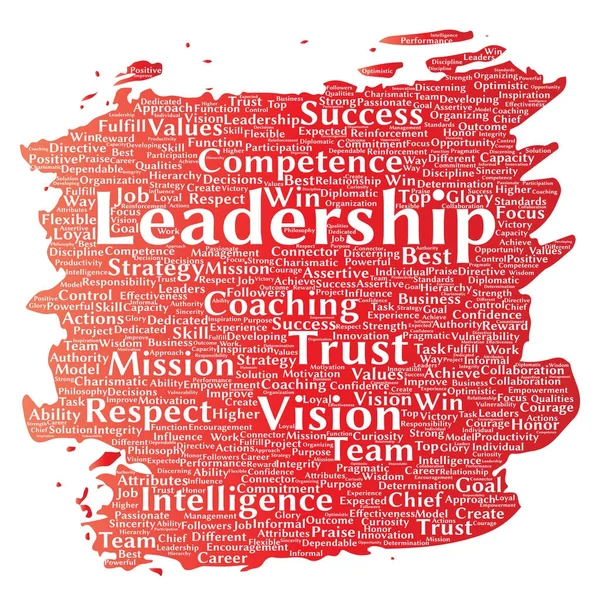 Business leadership word cloud — Stock Vector