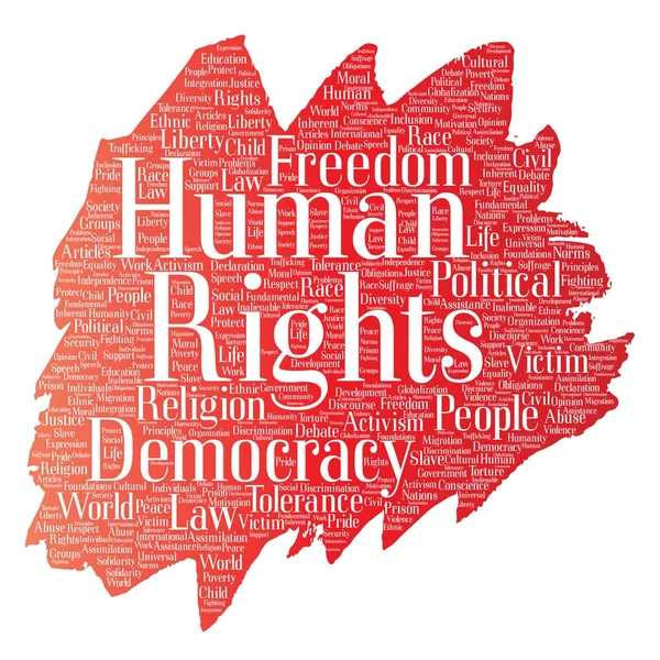 Human rights word cloud — Stock Vector