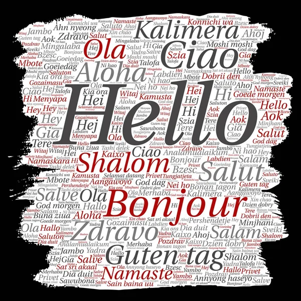 Merhaba uluslararası kelime bulutu