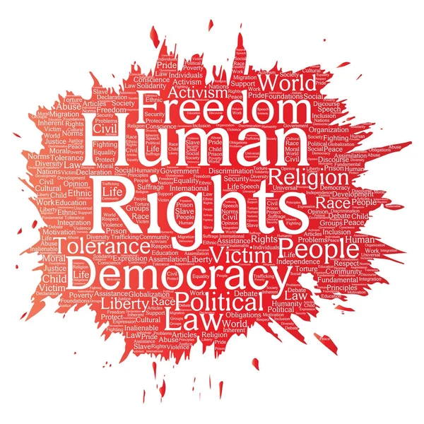 Human rights word cloud — Stock Vector