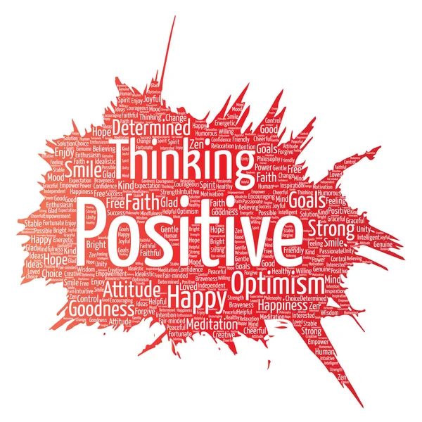 Positive thinking word cloud — Stock Vector