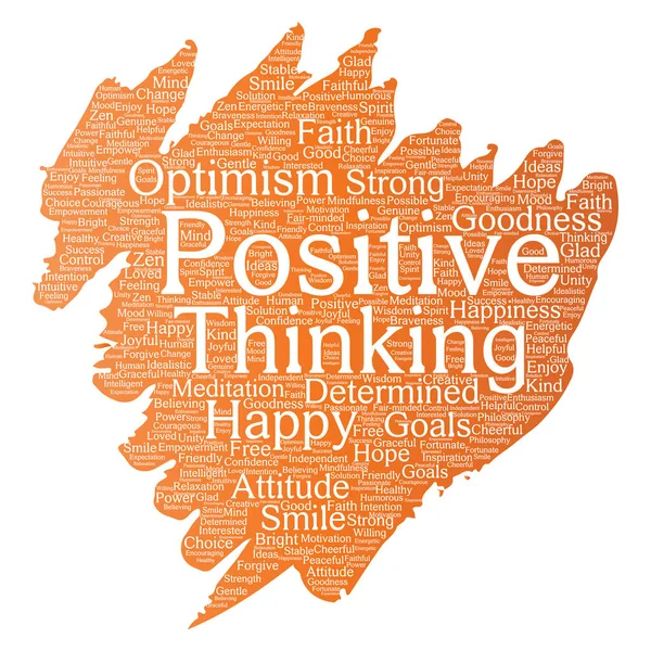 Positive thinking word cloud — Stock Vector