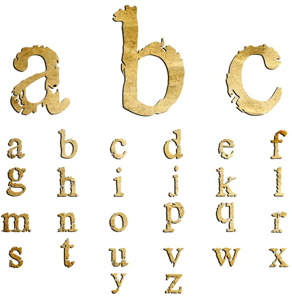 Golden metal font — Stock Photo, Image