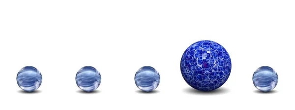 3D rij van bollen — Stockfoto