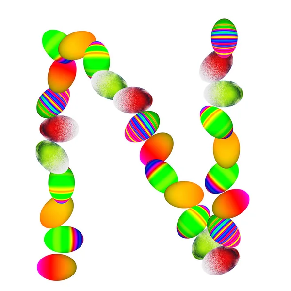 字体制成的复活节彩蛋 — 图库照片
