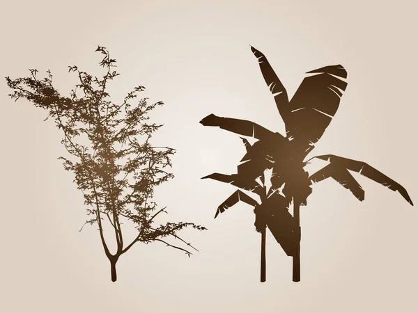 Árvores castanhas grunhidas — Fotografia de Stock