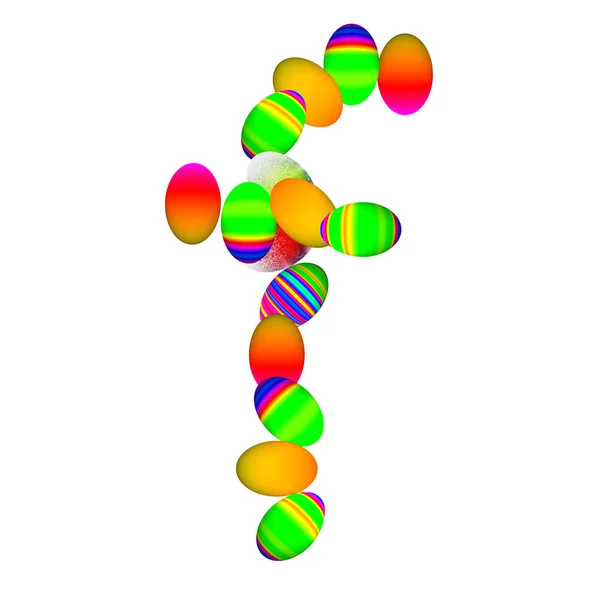 字体制成的复活节彩蛋 — 图库照片