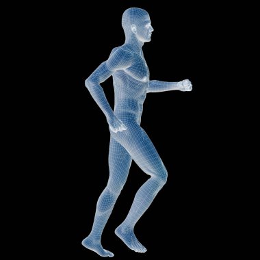 Yürüyen adam render 