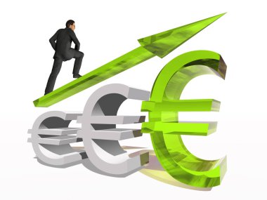 İşadamı Euro atlama