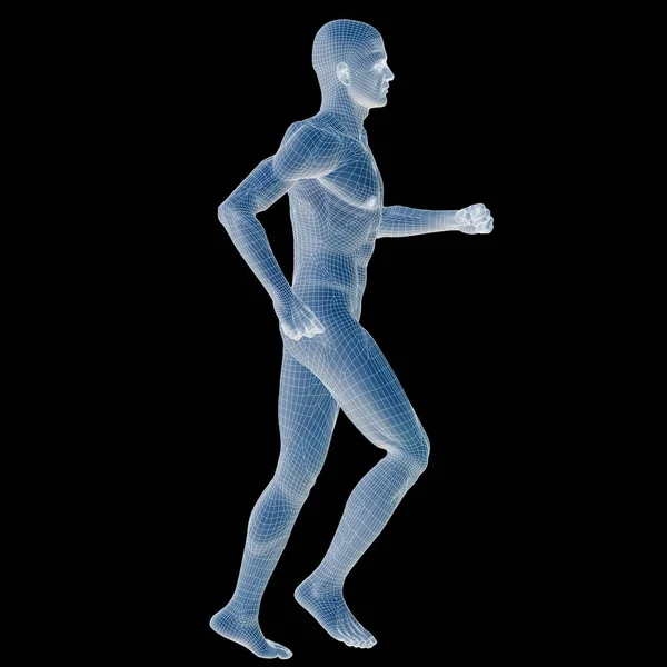 Rendered Walking man — Stock Photo, Image