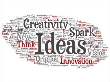 Beyin fırtınası boya fırça kelime bulutu, vektör, illüstrasyon kavramsal