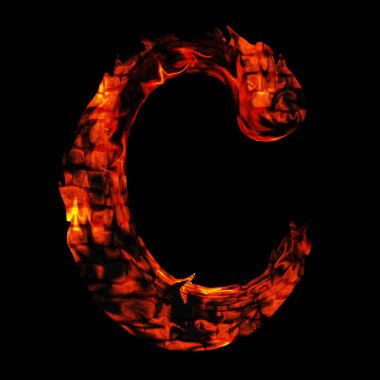 Yangın yazı tipi bölümü yazma 