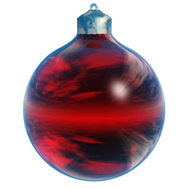 beyaz zemin üzerine, tatil kavramı kırmızı önemsiz şey izole kavramsal 3d Christmas