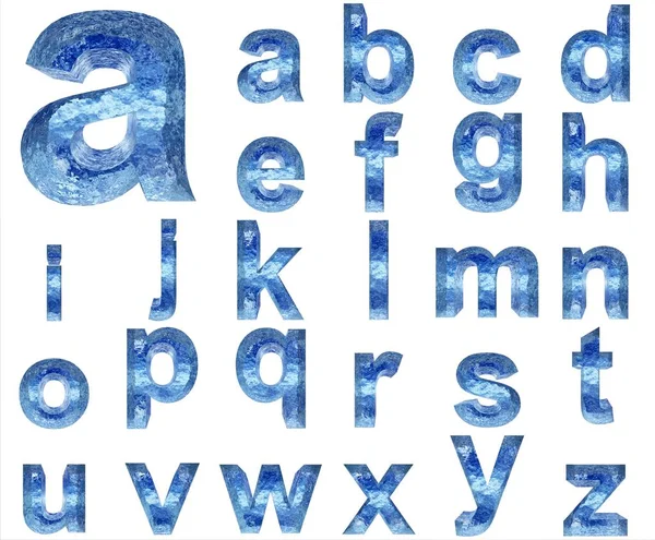 Ice font set — Stock Photo, Image