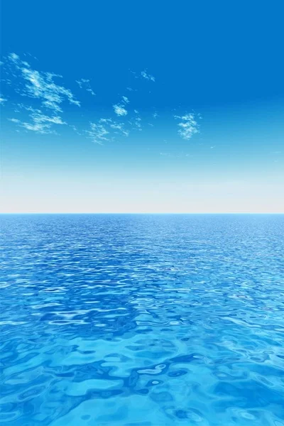 Azul Água Céu Com Nuvens Fundo — Fotografia de Stock