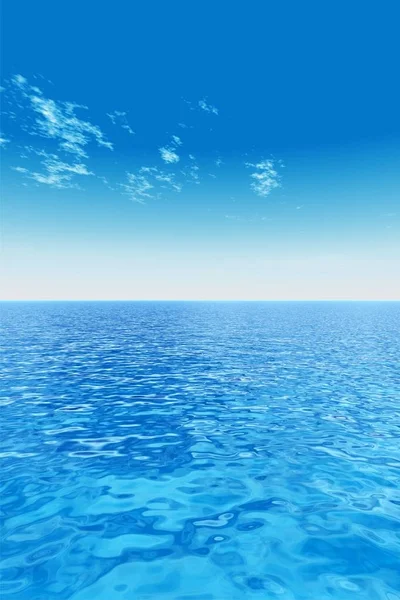 Acqua Blu Cielo Con Sfondo Nuvole — Foto Stock