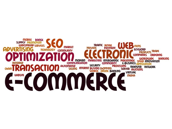 E-Commerce elektronischer Verkauf abstrakte Wortwolke — Stockvektor