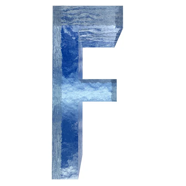 Konzeptionelle Dekorative Blaue Kühle Kristall Gefrorener Flüssiger Buchstabe Schrift Für — Stockfoto