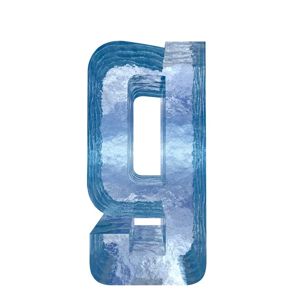 Konzeptionelle Dekorative Blaue Kühle Kristall Gefrorenen Flüssigen Buchstaben Winterjahresschrift — Stockfoto