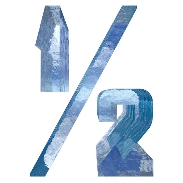 Konzeptionelle Dekorative Blaue Kühle Kristalle Gefrorener Flüssiger Zahlen Schrift Für — Stockfoto