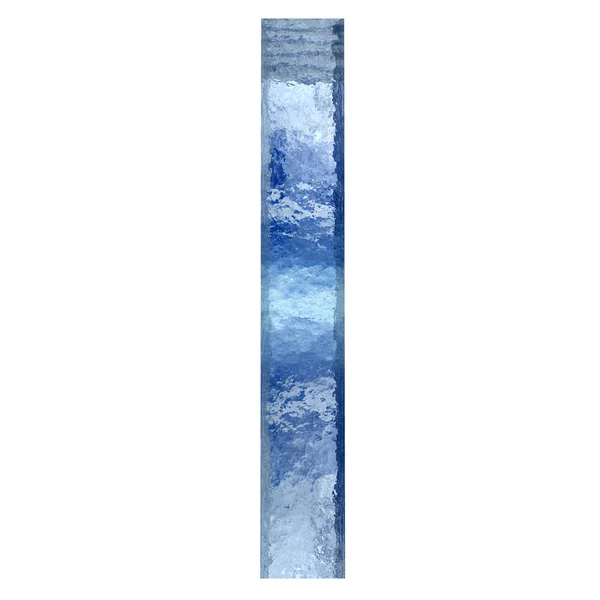 Fogalmi Dekoratív Kék Hűvös Kristály Fagyasztott Folyadék Betű Téli Szezon — Stock Fotó