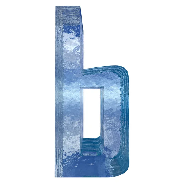 Concettuale Decorativo Blu Freddo Cristallo Congelato Liquido Lettera Carattere Stagione — Foto Stock