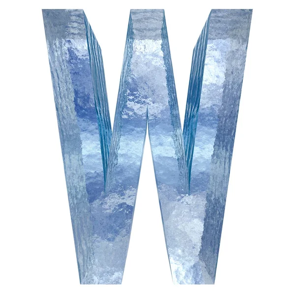 Conceptual Decorative Blue Cool Crystal Frozen Liquid Letter Winter Season — Stock Photo, Image