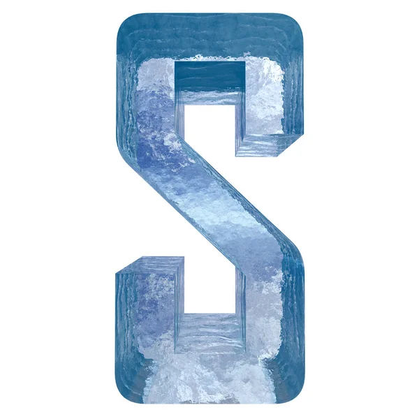 Концептуальный Декоративный Синий Прохладный Кристалл Замороженных Жидких Букв Шрифт Зимнего — стоковое фото