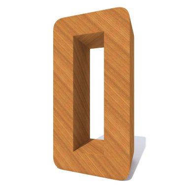 Mektubu o beyaz arka plan üzerinde izole kavramsal ahşap kahverengi yazı tipi