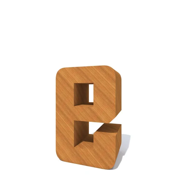 Концептуальный Деревянный Коричневый Шрифт Буквы Изолирован Белом Фоне — стоковое фото