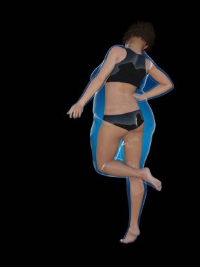 Kavramsal şişman kilolu obez erkek slim fit sağlıklı vücut kilo kaybı veya diyet kasları ince genç kadınla sonra ile 