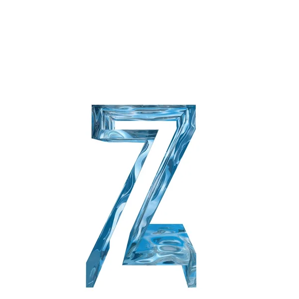 Концептуальный Декоративный Синий Прохладный Кристалл Замороженной Жидкости Буква Шрифт Зимнего — стоковое фото