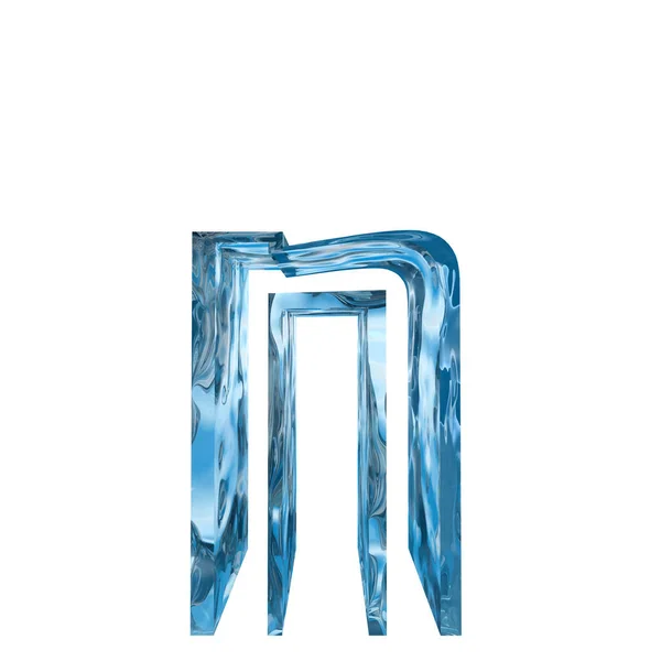 Концептуальный Декоративный Синий Прохладный Кристалл Замороженной Жидкости Буквы Шрифт Зимнего — стоковое фото