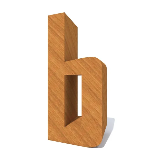 Conceptual Wooden Brown Font Letter Isolado Fundo Branco — Fotografia de Stock