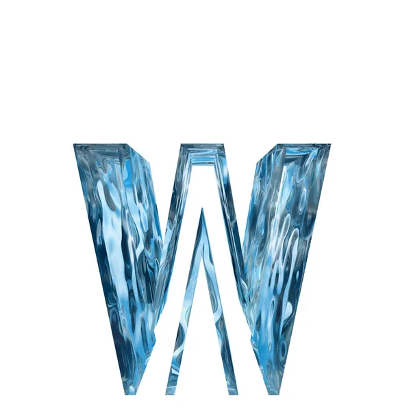 Концептуальний Декоративний Блакитний Холодний Кристал Замороженої Рідкої Літери Шрифт Зимового — стокове фото
