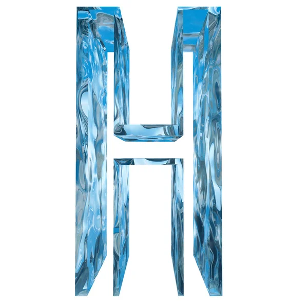 Conceptual Decorativo Azul Frío Cristal Congelado Líquido Letra Fuente Temporada — Foto de Stock