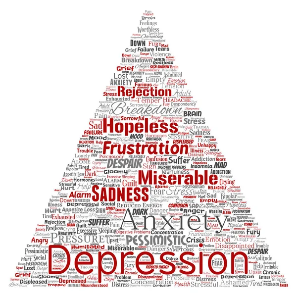 개념적 우울증 삼각형 화살표 — 스톡 사진