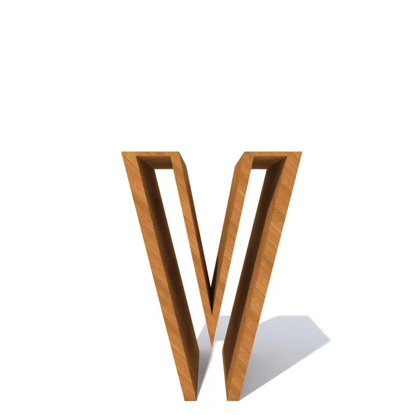 Концептуальный Деревянный Коричневый Шрифт Буквы Изолирован Белом Фоне — стоковое фото