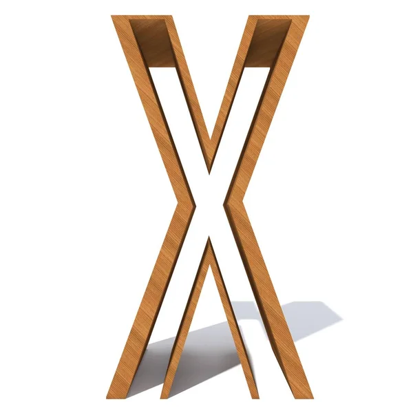 孤立した白地 文字の概念の木製茶色のフォント — ストック写真