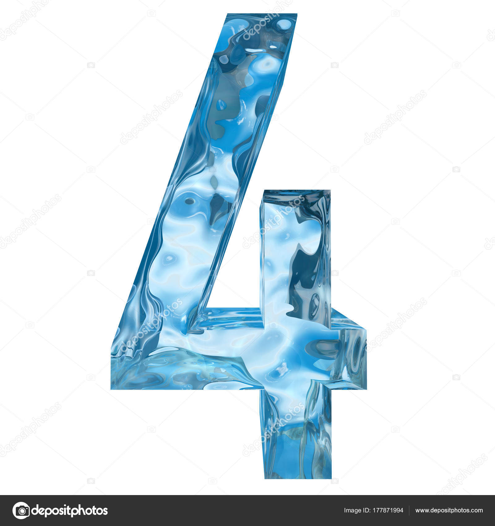 красивые цифры на прозрачном фоне. ледяная цифра 2. цифры из льда. цифра 3. красивая цифра 4.